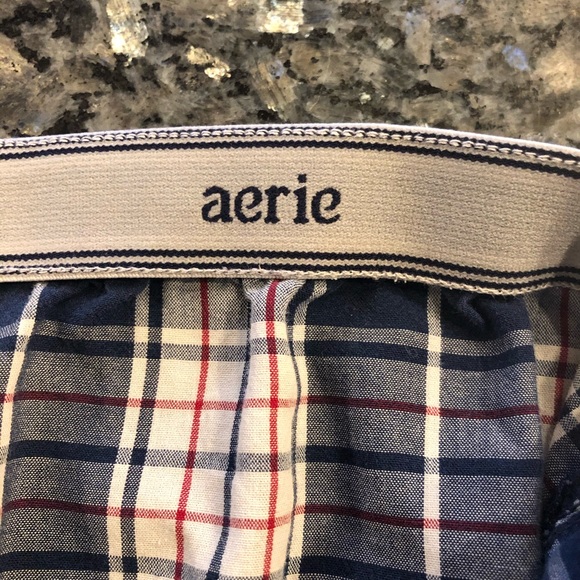 AERIE Navy, White & Red Plaid Pajama Bottoms - Picture 3 of 14